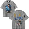 Vintage Washed Jcole The Fall Off Print T Shirts Unisex Unisex Clothing Hip Hop Fashion Short Sleeve Oversized Tshirts Streetwear
