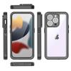 REDPEPPER FS Series for iPhone 15 Pro Max IP68 Waterproof Cellphone Case Clear Back Panel Underwater Diving Cover