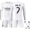 25-26 Real Madrid Home Long-sleeved Football Jersey for Kids and Adults VINI JR. #7