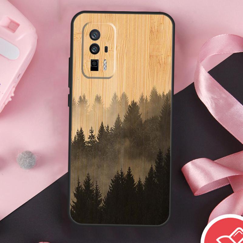 Tree Flower Bamboo Wood Case For Xiaomi 14 Ultra Mi 15 13 11T 12T 13T 14T Pro POCO X7 Pro X3 X5 X6 F5 F6 F7 Cover
