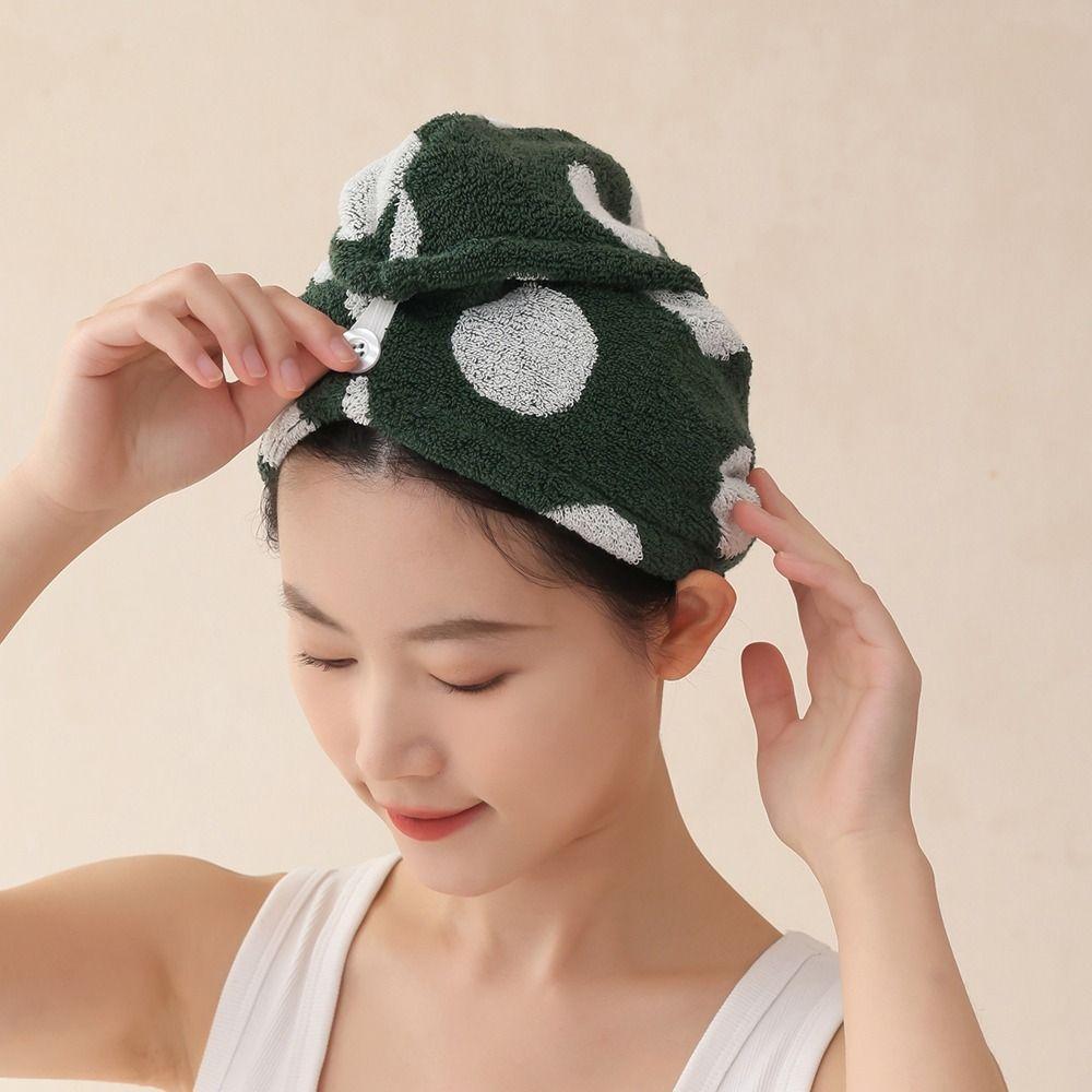 Combed Cotton Hair Towel Mint Green Luxury Hair Dry Towels New Hair Wrap Drying Tool