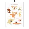 Rocket Sloth Dinosaur Rainbow Boho Sun Map Nursery Wall Art Children's Prints Posters For Kids Room Baby Decor Canvas Painting