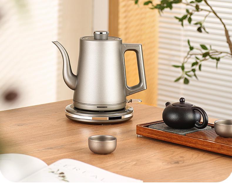 Large Capacity Pure Titanium Electric Kettle with Auto Power-Off and Insulation for Tea Brewing
