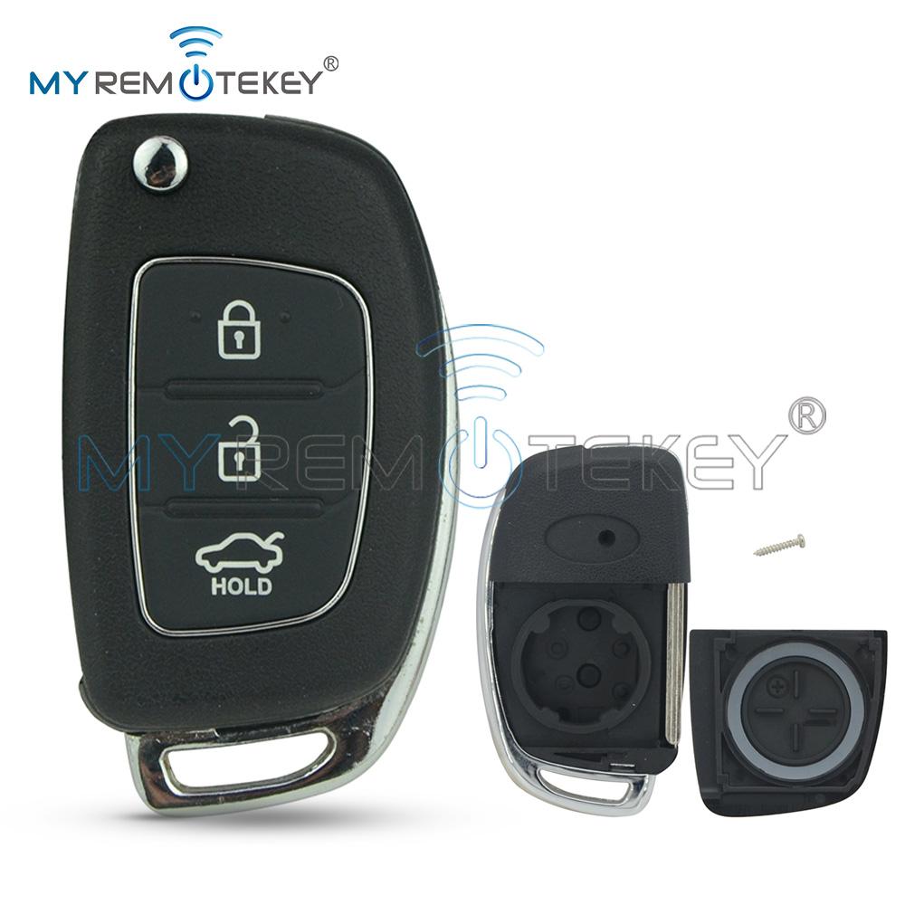 Remtekey Fcc Id Rke-4F08 Flip Remote Key Shell For Hyundai I20 I30 3 Button