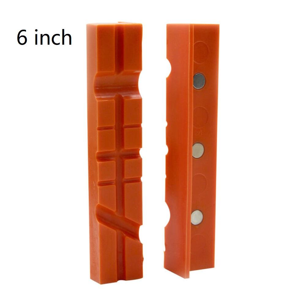 2pcs 4/5/6 Inch Magnetic Soft Pad Jaw Rubber For Metal Vise Bench Machine Tools For Metal Vise Bench Machine Tools