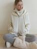 Liel Flowered Hoodie Zip Up (Cream)