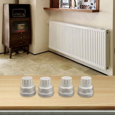 4PCS Colector de Calefacción por Suelo Radiante Accesorios de Interruptor de Rueda Manual Manija Blanca Tapa de Válvula de Radiador Repuesto M30*1.5
