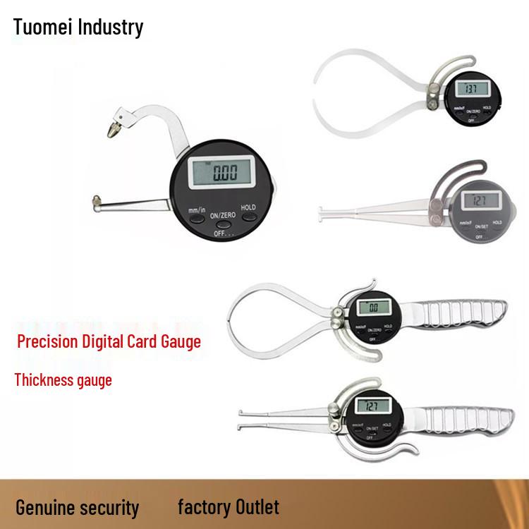 

Tuomei Digital Electronic Dial Caliper for Measuring Wall Thickness Single Bend Caliper 0-25 mm