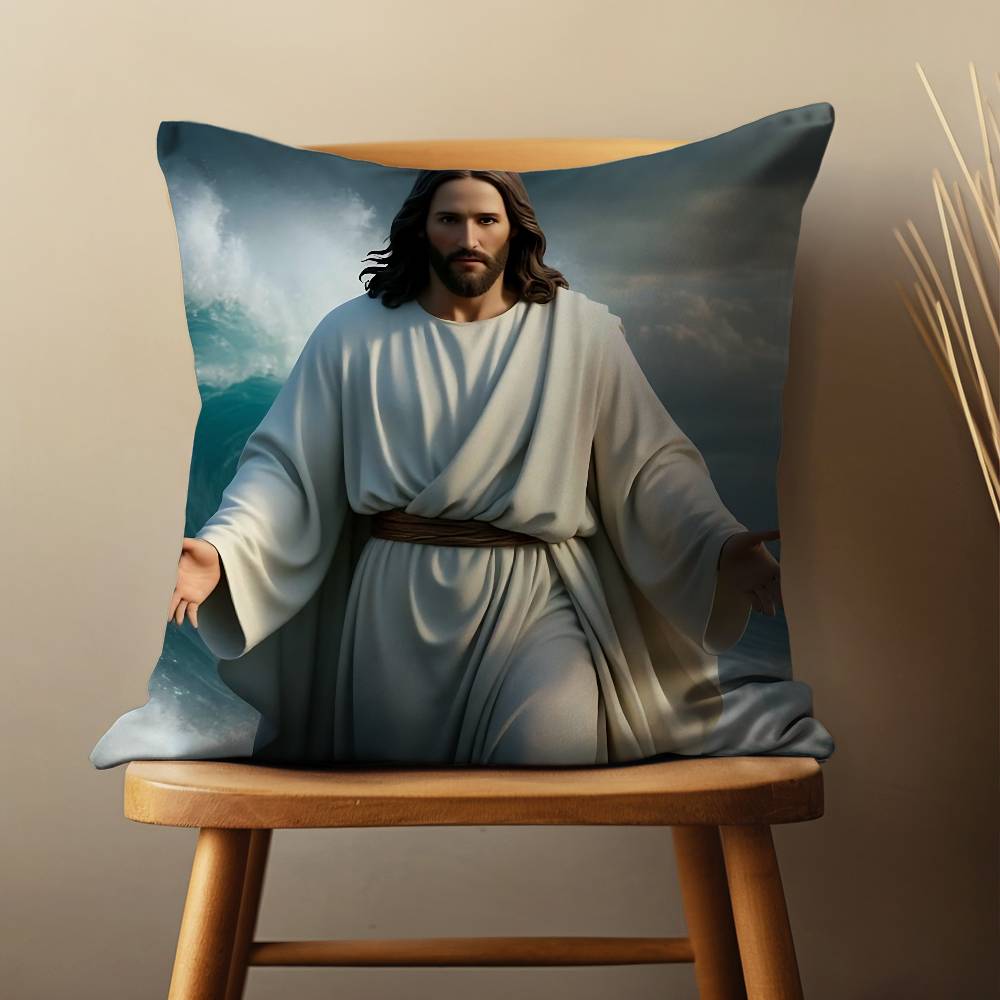 Jesus Glaube Erlöser Kunst Kissenbezug Für 45x45cm,55x55cm,30x30cm Für Heim Schlafzimmer Dekoration Und Schutz
