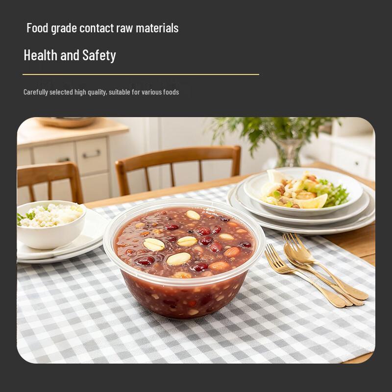 450ml Round Disposable Food Containers with Lids