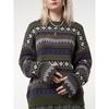 Women's Early Autumn Loose Thin Casual Fashion Collision Splicing Long-sleeved Blouse Pullover Wool Sweater