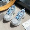 Spring Summer 2025 New Style Women's Casual Sneakers Vintage Thick Bottom Breathable Mesh Shoes Increased Height