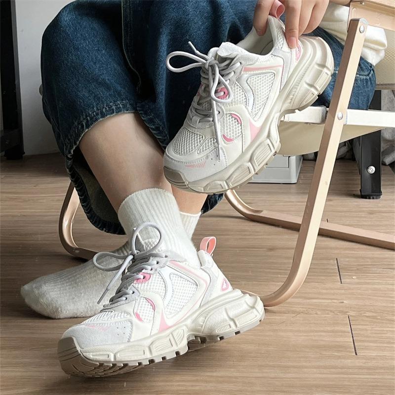 Daddy shoes women's spring and summer mesh thick-soled heightening fashion lace-up casual versatile sports shoes