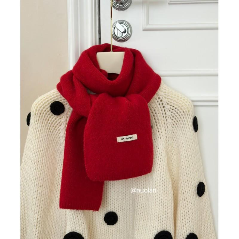 Soft Wool Blend Knit Scarf Women Men Winter Warm Cozy Plain Long Wrap Accessory