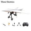 DIY RC Paper Airplane Kit DIY Electric Remote Control Plane with Dual Propellers Lightweight Flying Toy Micro Fixed Wing Drone