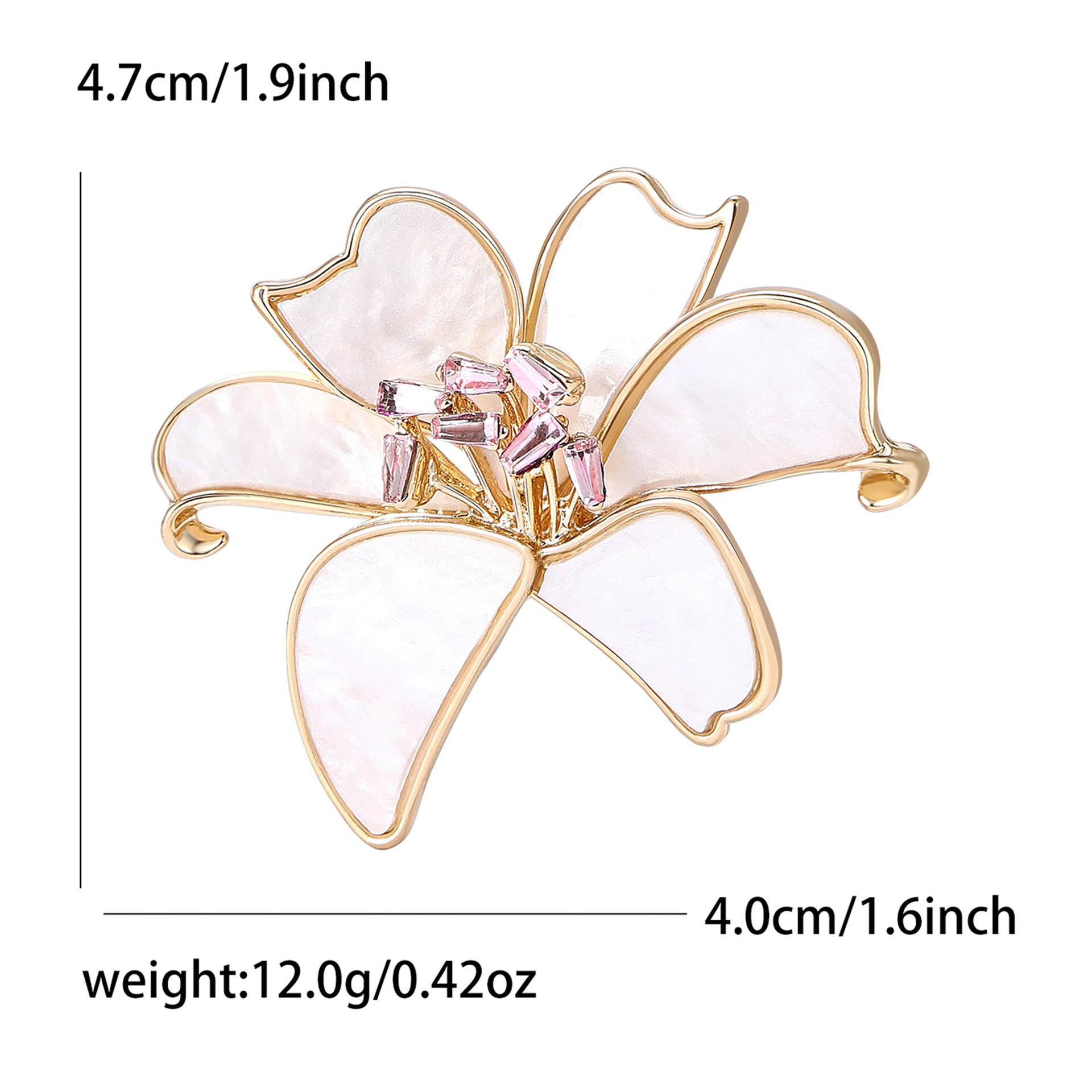 

Простая модная брошь из сплава в виде лилии, элегантный универсальный женский костюм, кардиган, корсаж, аксессуары, булавка