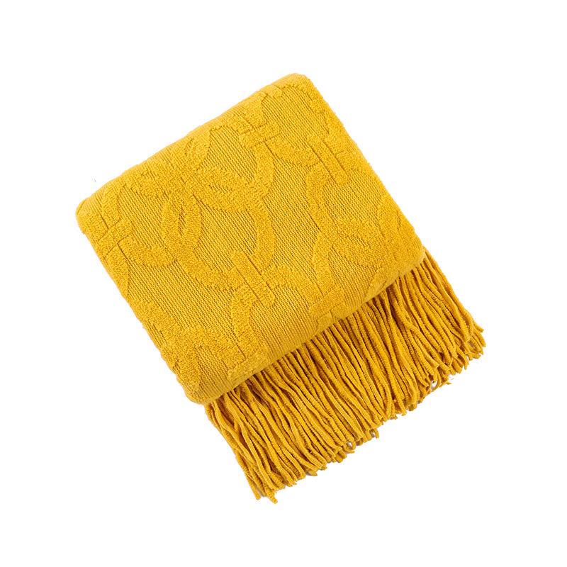 American Style Knitted Jacquard Sofa Nap Blanket