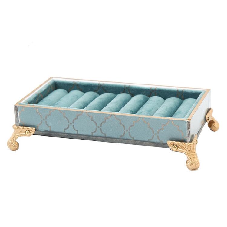 Blue Bronzing Jewelry Display Stand for Many Kinds of Jewellery's Displaying