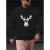 Men's Stylish Long-Sleeve Round-Neck Sweatshirt, Made From Smooth, Soft, Breathable, Moisture-Wicking Fabric, Comfortable for Home Wear or Outings