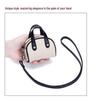 Genuine Leather Mini Lanyard Coin Purse - Ladies Bowling Style Lipstick Storage Bag