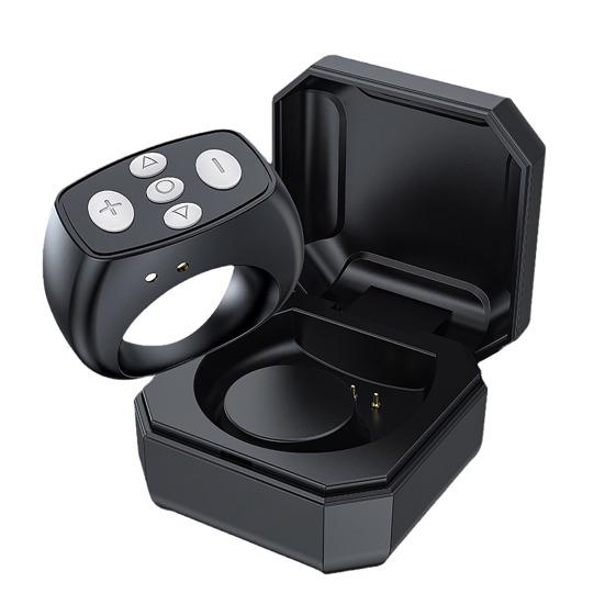 

Беспроводной пульт дистанционного управления Легкое перелистывание страниц Потрясающие фото/видео Многофункциональный Bluetooth-совместимый 5.3 пульт дистанционного управления чёрный