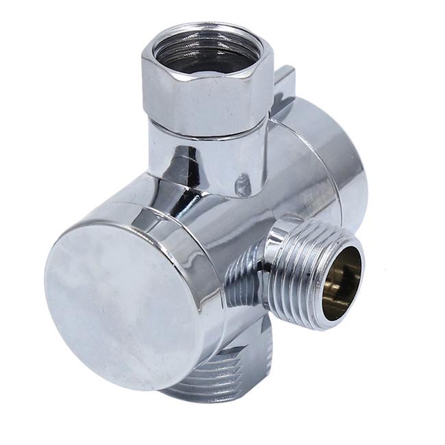 Tee Connector Shower Head Diverter Valve Three Function Switch Valve Adjustable Shower Arm Mounted