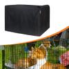 Pet Kennel Cover Black Breathable Warm Removable Lightweight Dog Crate 94cmx60cmx64cm