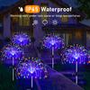 8PCS LED Solar Firework Lamp Outdoor Garden Decor Pathway Fairy Lights Waterproof Christmas Yard Balcony Patio Lawn Solar Light