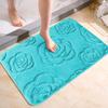 Flower Engraving Bathroom Mat Bath Non-slip Carpets In Wash Basin Bathtub Side Floor Rug Shower Room Doormat Memory Foam 3D Pad