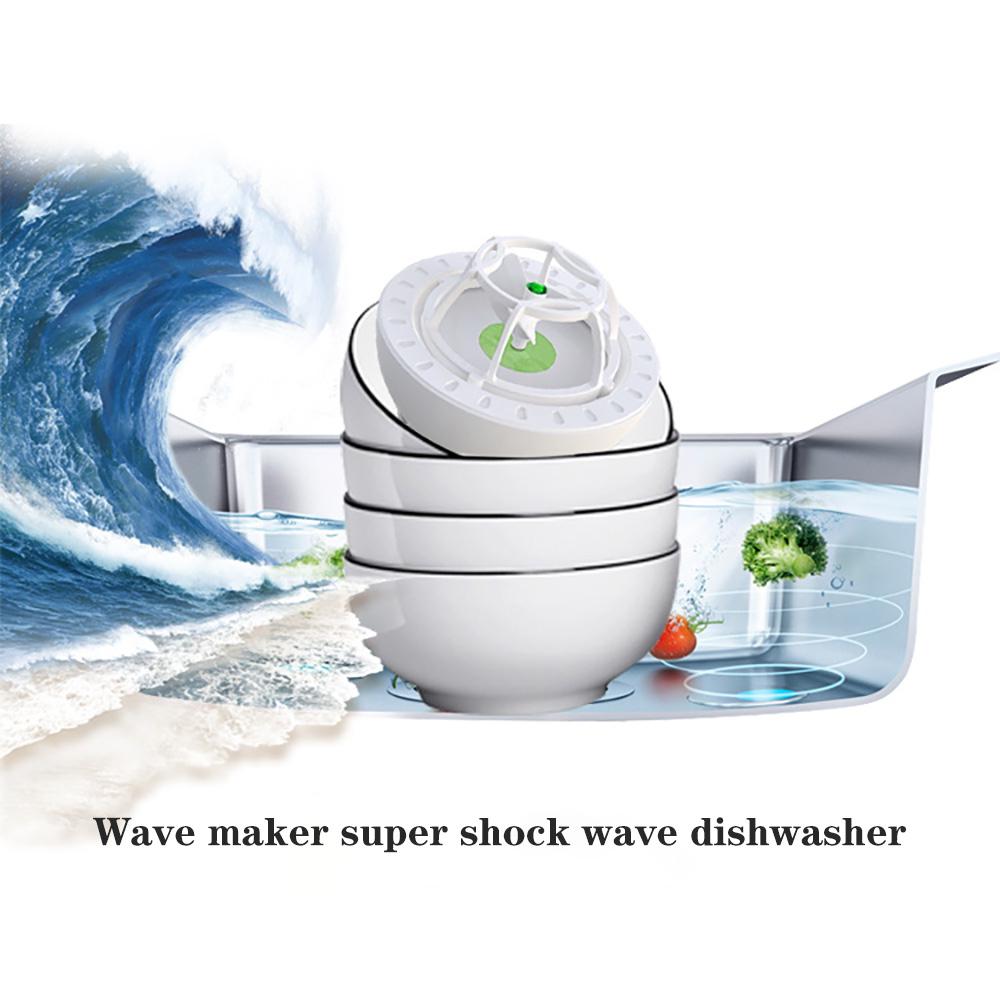 Portable household fruit and vegetable cleaning machine, electric mini dishwasher, turbo electric wave cleaner, USB charging