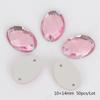Round Multi-Faceted Acrylic Rhinestones with Double-Hole Flat-Back for Jewelry Accessories