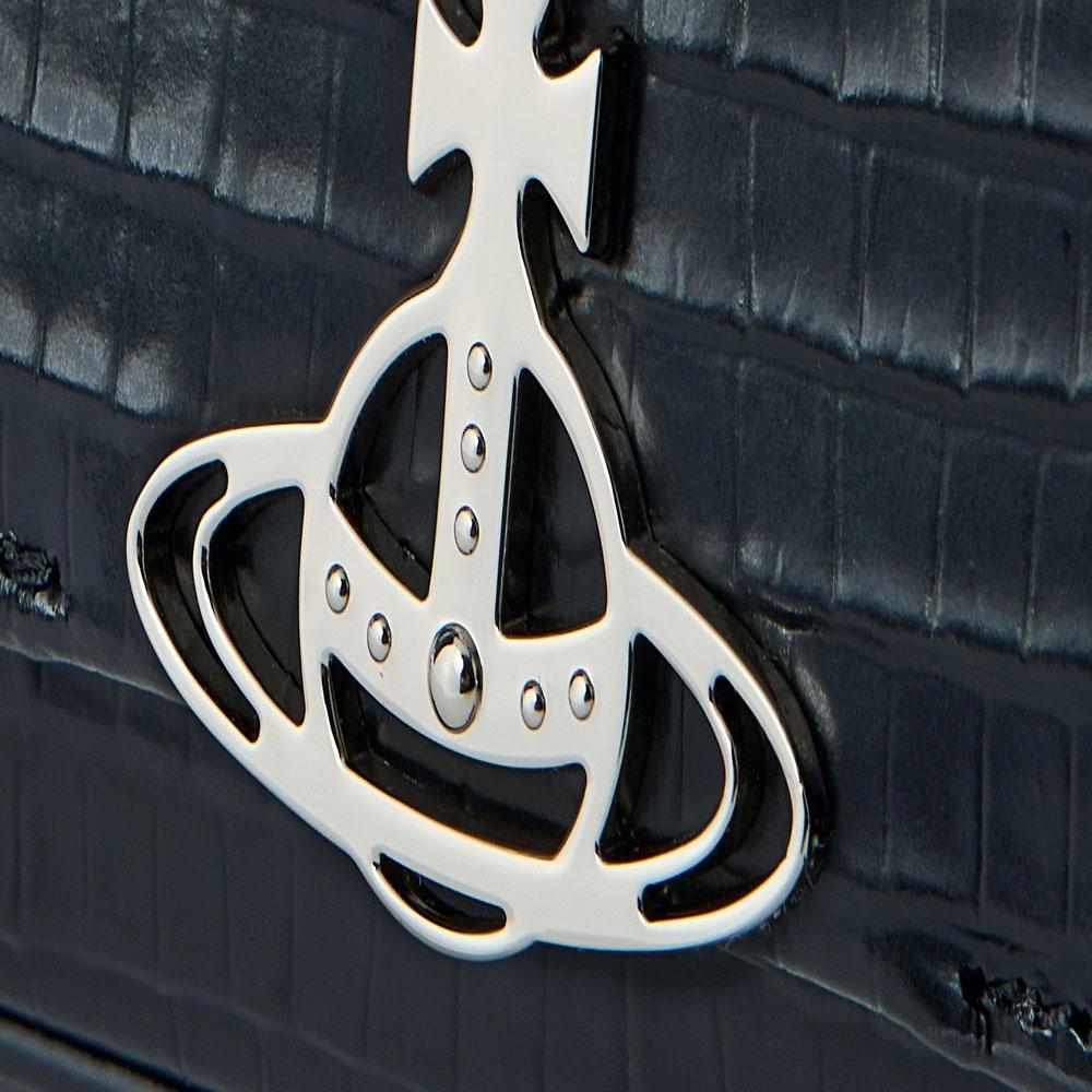 VIVIENNE WESTWOOD Hazel Logo Classic Leather Shoulder Bag Small Women Shoulder Bag Black 46030001WL00C0N401