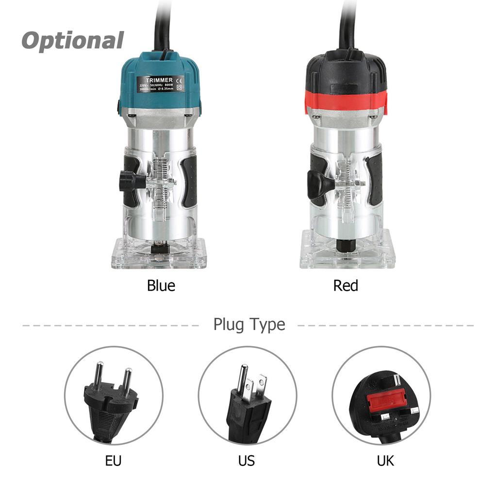 800W 30000r/min Multifunctional Electric Wood Trimmer Wood Router Laminate Trimmer Professional