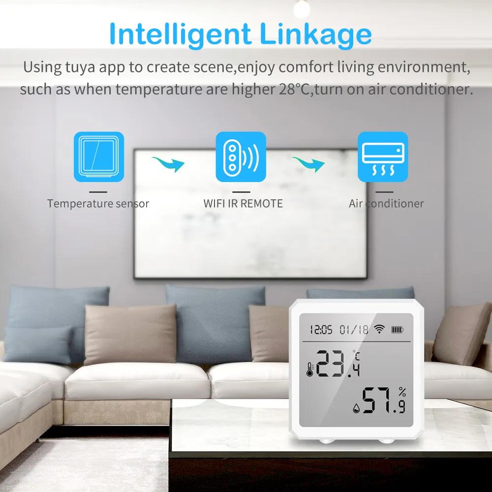 ZB-195 Tuya ZigbeeTemperature Humidity Sensor Hygrometer Thermometer Smart Home Smart Life App Support Alexa
