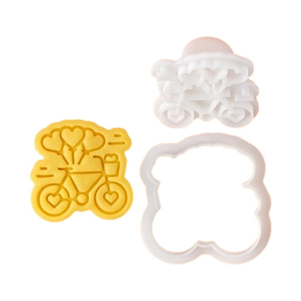 Valentine's Day Cookie Cutters Cartoon Pressable Biscuit Mold Holiday Biscuit Fondant Cookie Stamps Party Supplies