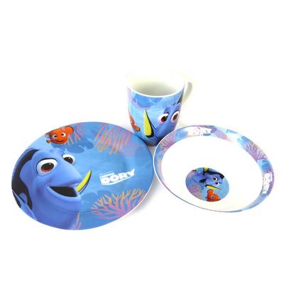 [N9602] - 'Dory' Blue Porcelain Breakfast Set - 3 Pieces
