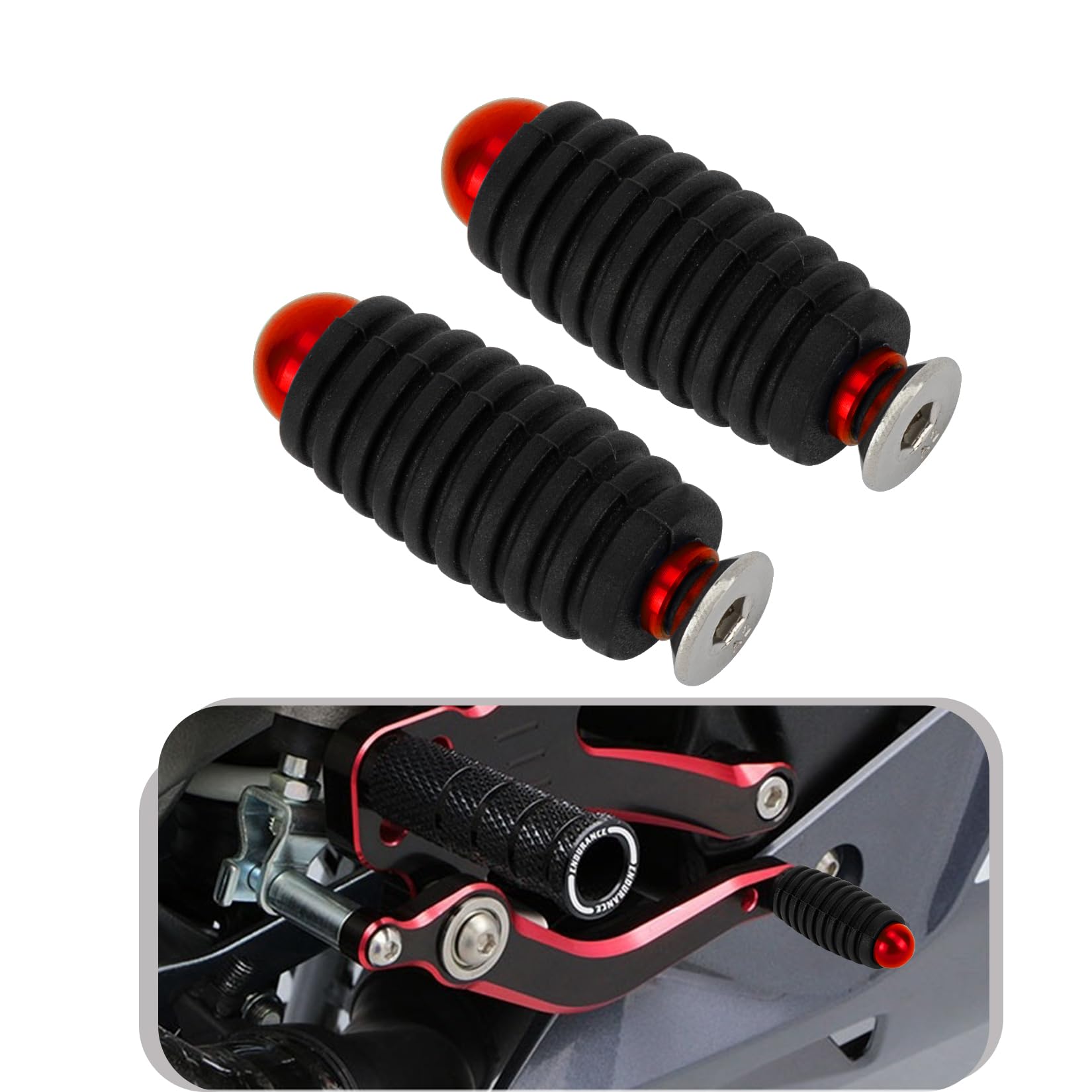 

PSLER® Universal Motorcycle Foot Pedal Foot Peg Motorcycle Shift Peg Brake Peg красный