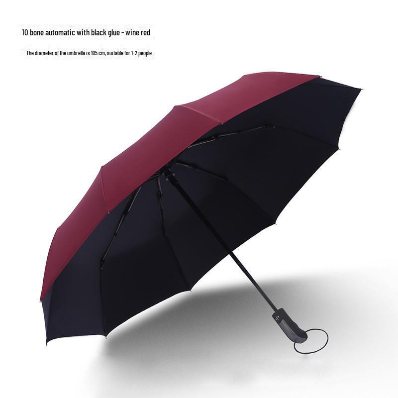 Pánský retro černý skládací slunečník – Unisex, vzor novin.