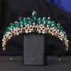 DIEZI Fashion New Luxury Crystal Tiara Crowns For Women Wedding Party Elegant Bridal Bride Rhinestone Crown Necklace Earrings