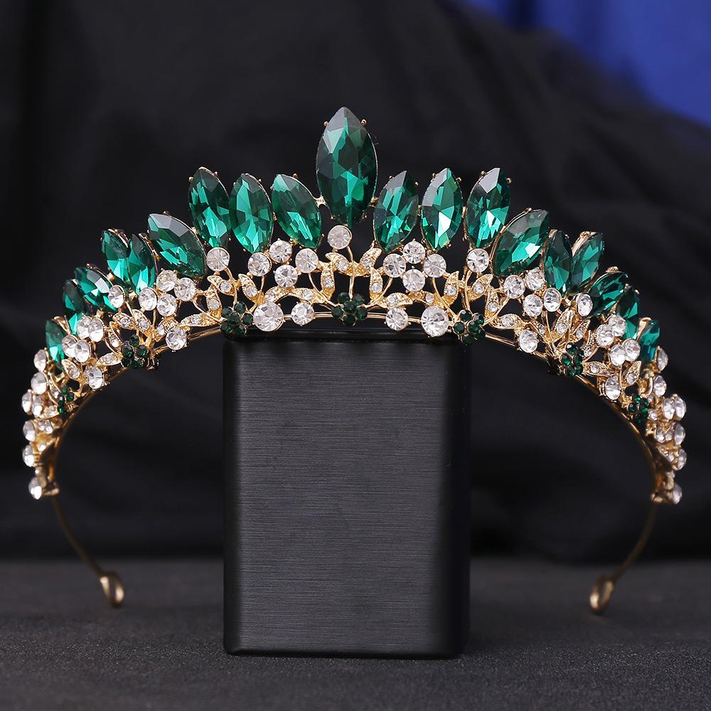 DIEZI Fashion New Luxury Crystal Tiara Crowns For Women Wedding Party Elegant Bridal Bride Rhinestone Crown Necklace Earrings