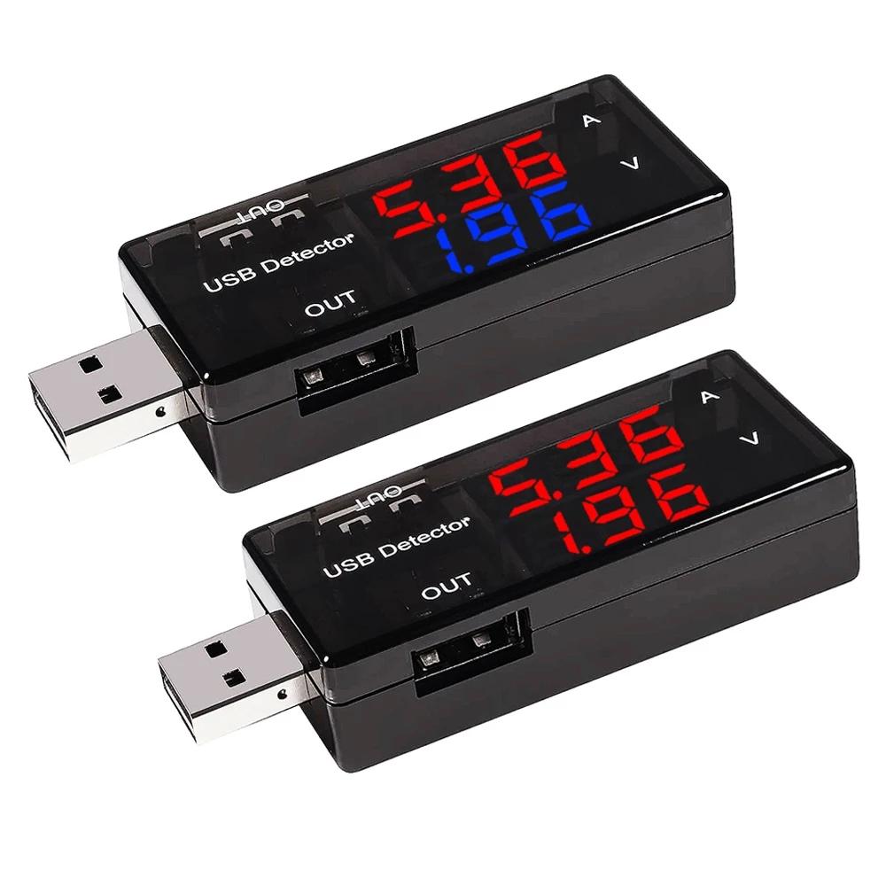 

USB Двойной дисплей Зарядное устройство Тестер Напряжения Измеритель тока Вольтметр Амперметр Емкость Аккумулятор Тестер Мобильный детектор питания DC Зарядное устройство Индикатор зарядного устройства