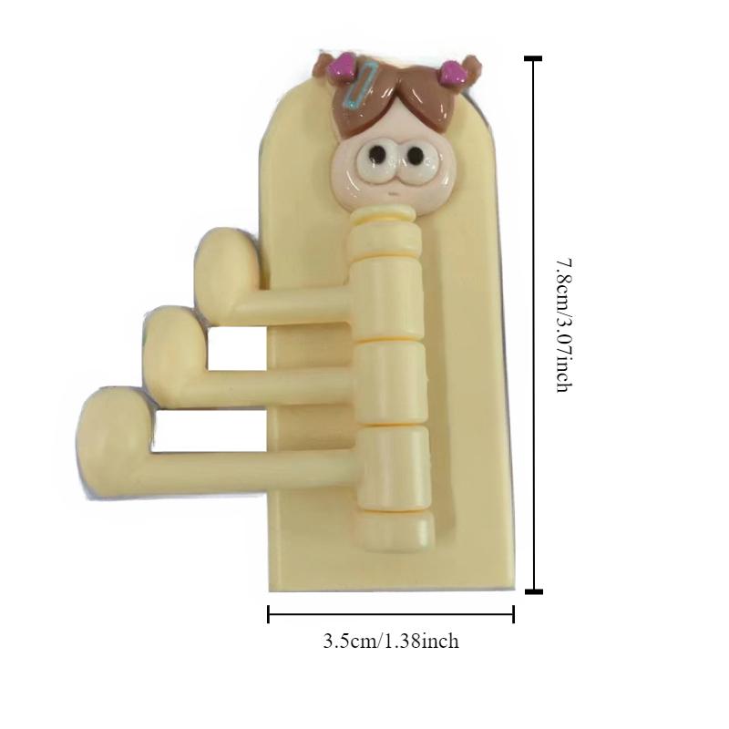 Cartoon Hooks Student Dormitory Non-marking Sticky Hooks Bathroom Kitchen Hole-free Hooks Bathroom Accessories Key Holder Wall