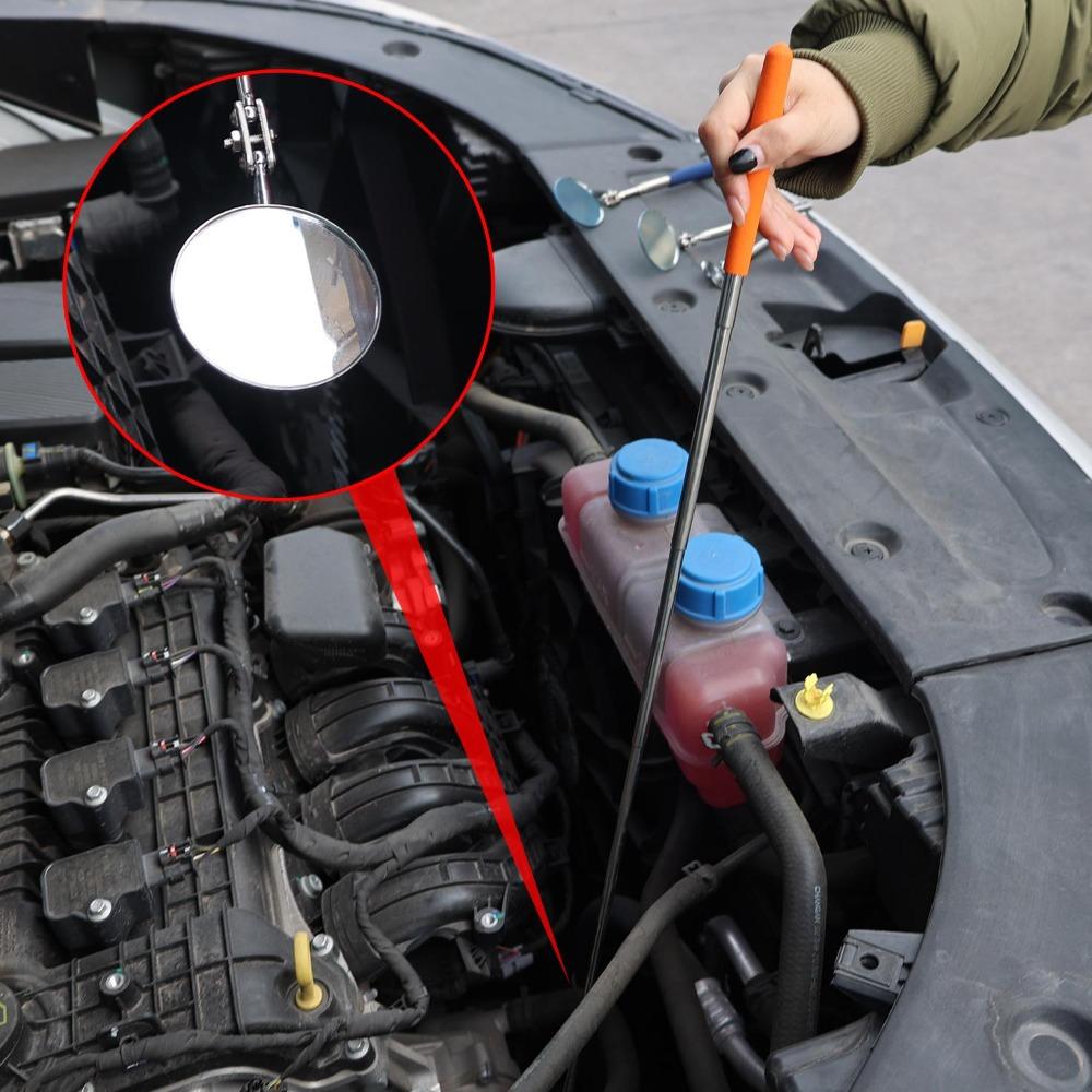 Telescoping Car Inspection Mirror 30mm 50mm Round 360 Swivel Extendable Hand Tool for Auto Mechanic Engine Repair Maintenance