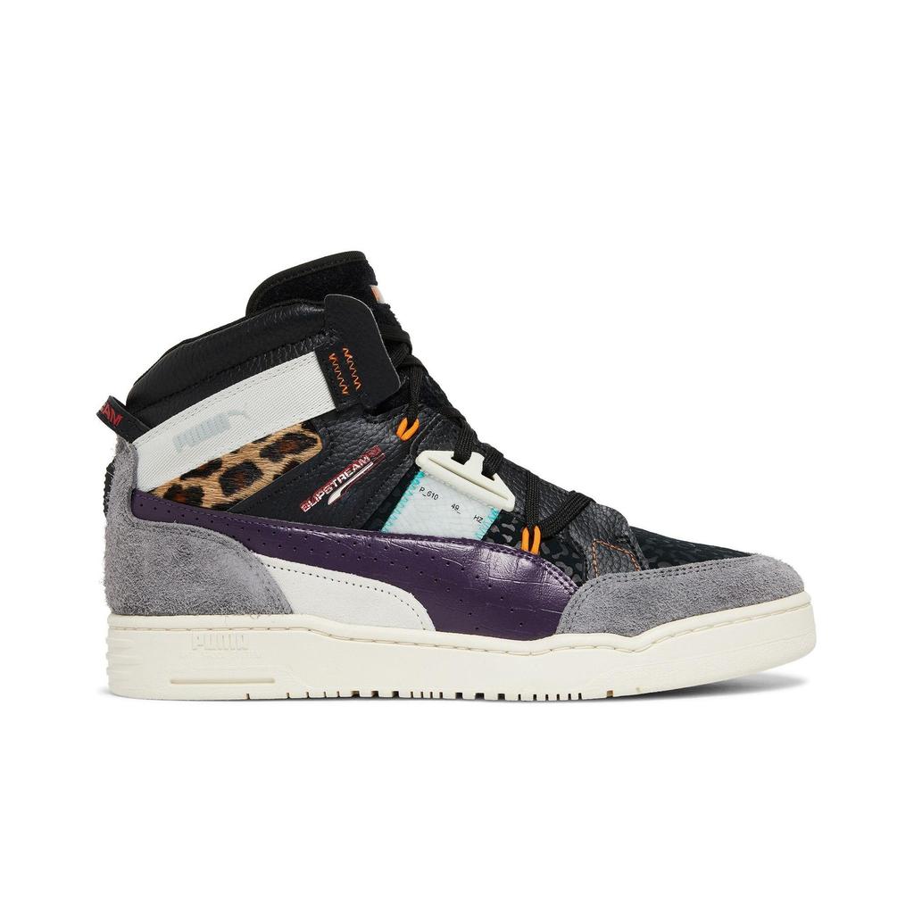 Puma Slipstream Mid 'Mutation Beast Fur' (Unisex) Black / Castlerock / Sweet Grape Skateboard Shoes 381213 01