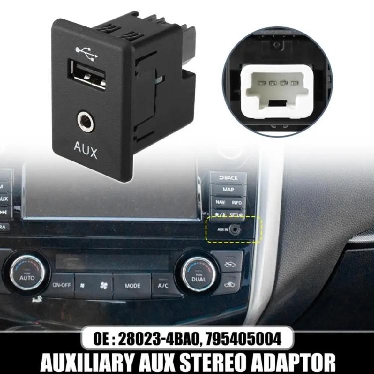 Auto Accessory Replacement Auto AUX USB Port Module 795405004 28023-4BA0B for 370Z Altima Frontier Kicks NV