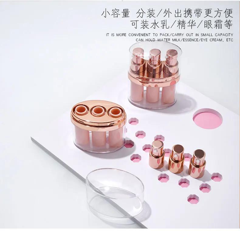 Skincare 15ml Acrylic Three-tube Lotion Bottle Morning and Evening Cream Eye Cream Portable Cosmetics Travel Dispenser Bottle