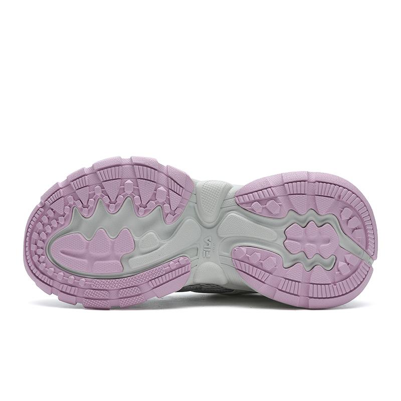 New FILA TRUFFLE Cushioning Abrasion Resistant Breathable Low Top Running Shoes Women's Silver F12W521112FFB