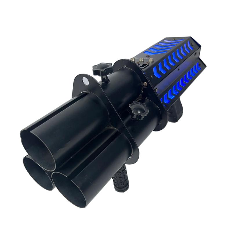 Paper Confetti Party Cannon Gun Stage Atmosphere Equipment Three Heads Electric Confetti Shooter Gun With Led For Disco Bar