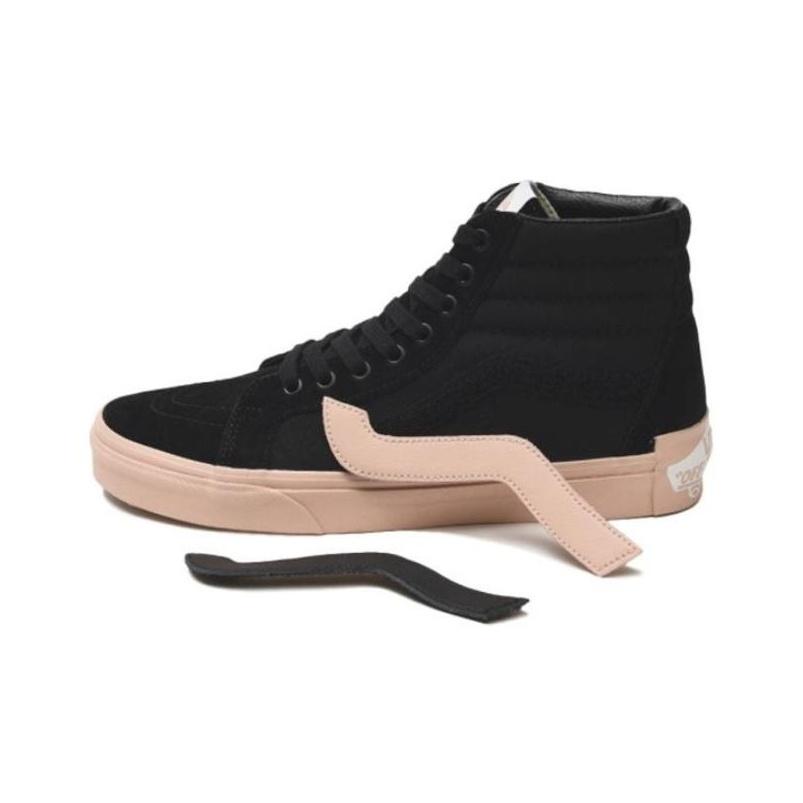 Vans Su Wu Kou X SK8 Schweinjahr Klettverschluss High Top Skateschuhe Unisex Skateschuhe Schwarz Pink VN0A2XSBT3R