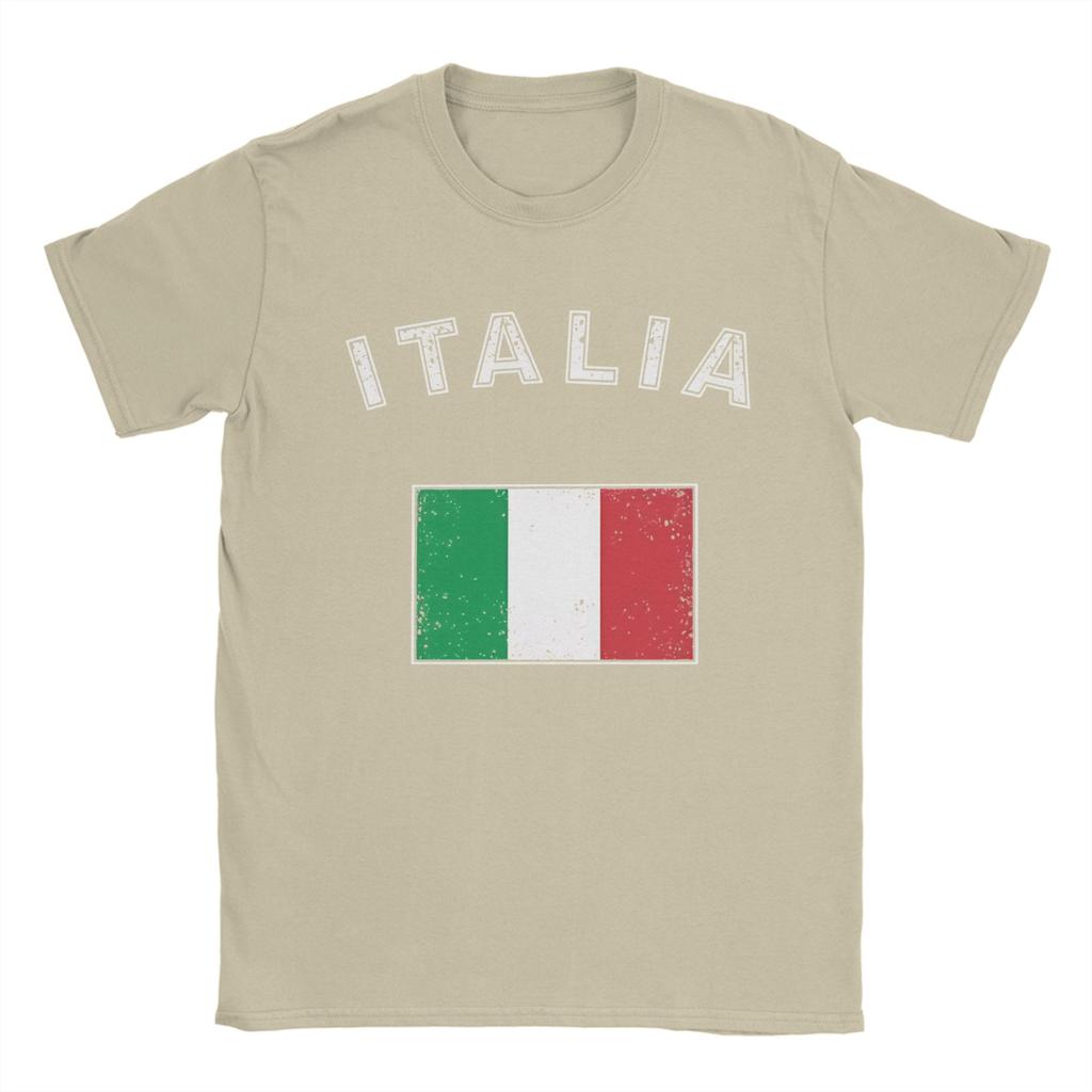 Streetwear TShirt Italy Flag 100 Cotton T Shirts Trendy Cool Tshirt for Unisex Summer Y2K Retro Custom DIY Short Sleeve Tops